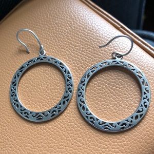 Silpada Filigree Dangle Hoop Earrings